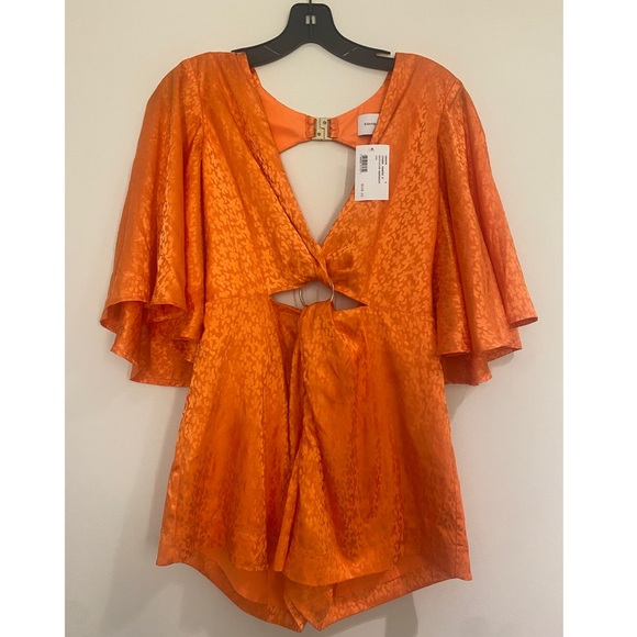 Significant Other Orange Isabel Romper - Picture 4 of 7